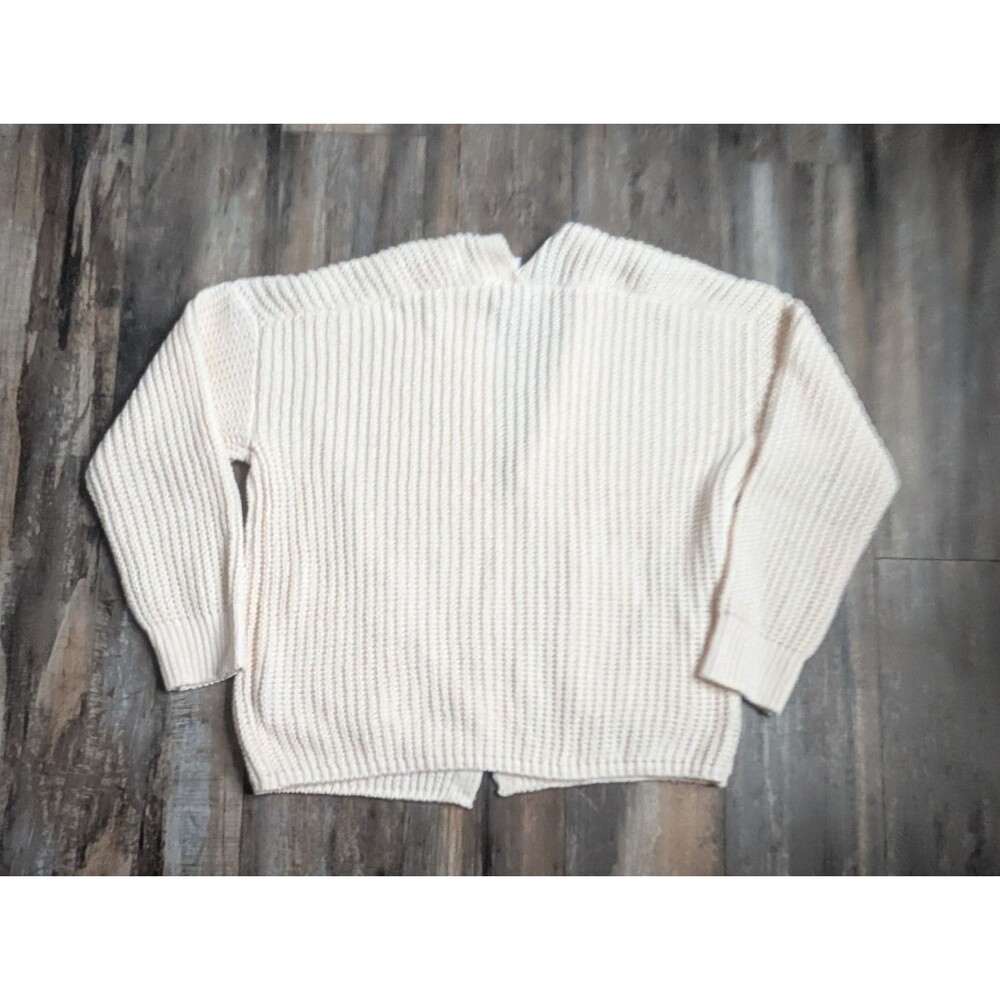 NWT NEW American Eagle AE Open Front Cardigan Cream Tan Women's Large Pockets - Picture 9 of 9